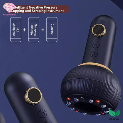 Heabety USB Charging 9-Level Abdominal Massager for Hot Compress