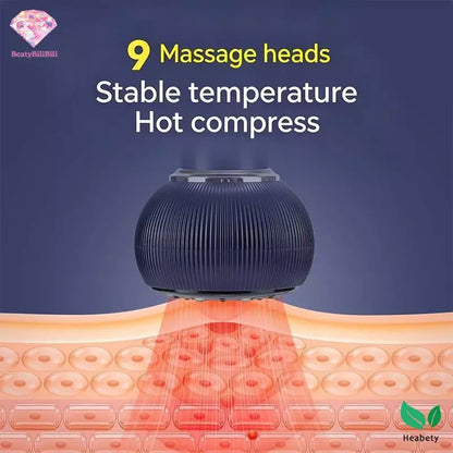 Heabety USB Charging 9-Level Abdominal Massager for Hot Compress