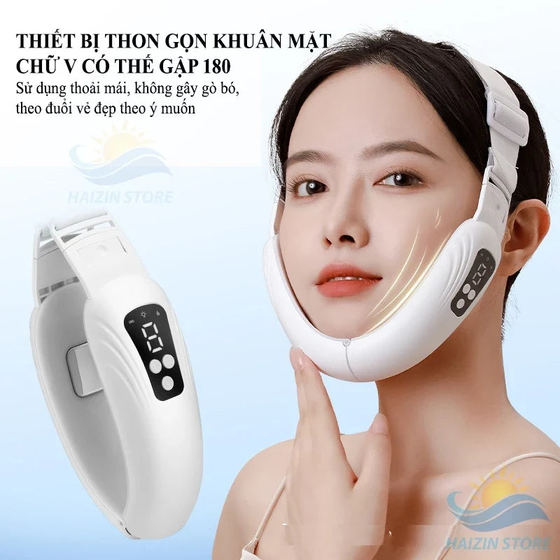 HAIZIN massage machine eliminates double chin, creates V-line chin, and tightens facial skin with 6 modes.