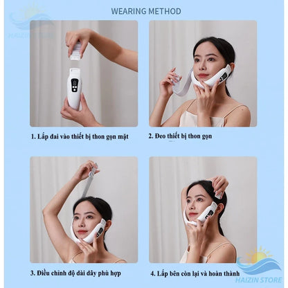 HAIZIN massage machine eliminates double chin, creates V-line chin, and tightens facial skin with 6 modes.