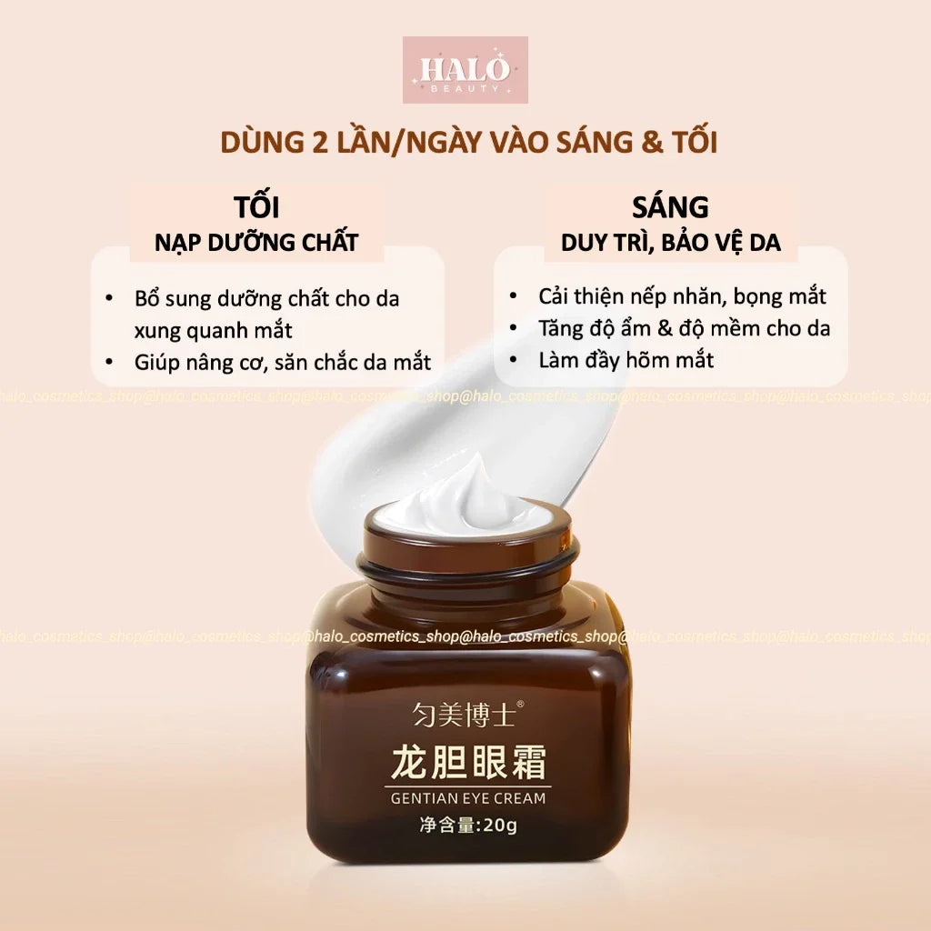 Eye cream to reduce puffiness, dark circles, and wrinkles.