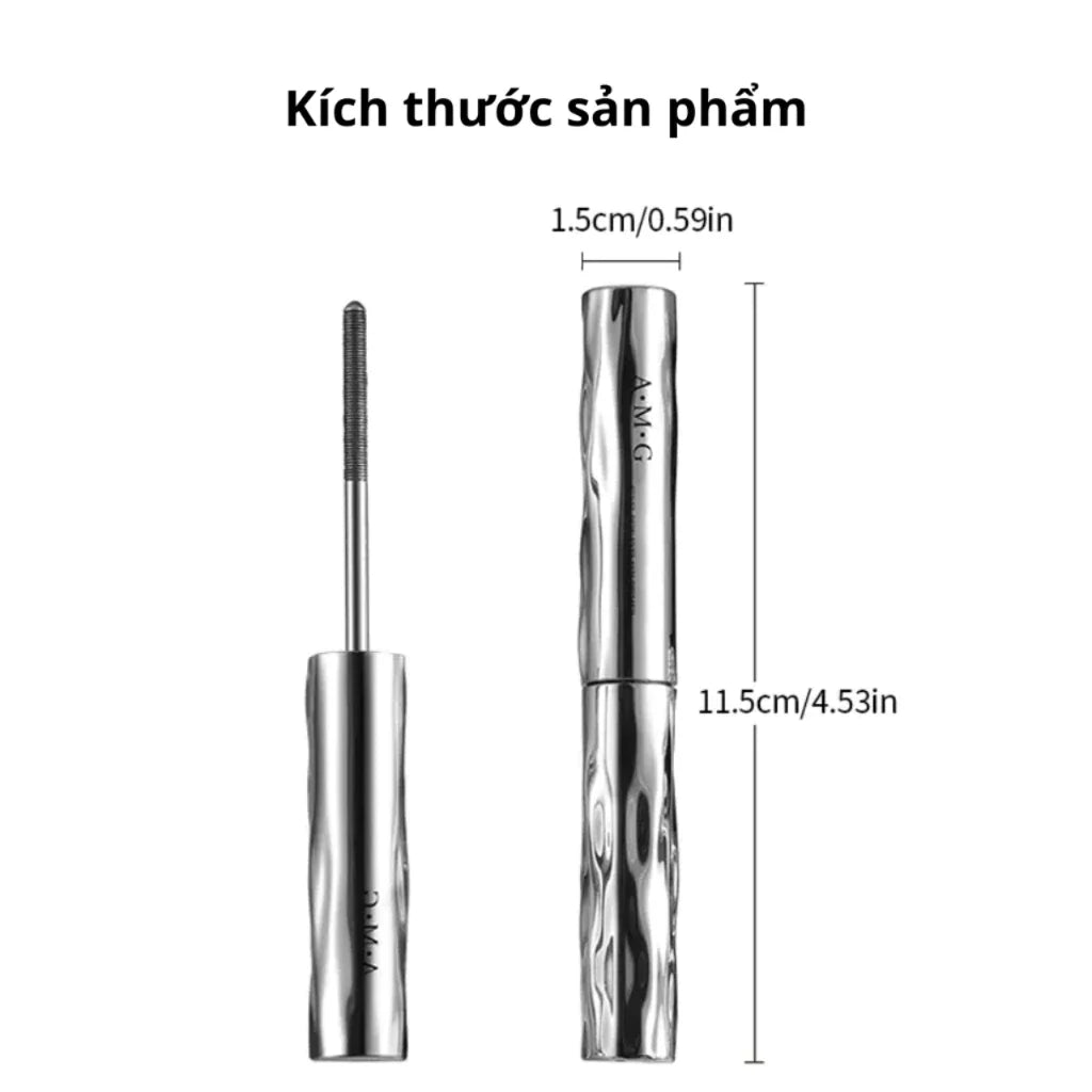 Comb-head A.M.G mascara for separating, curling, and lengthening lashes naturally, steel-tube macara lash brush