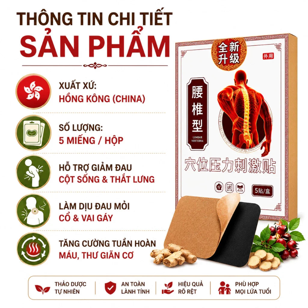 Herbal Back Patch for Muscle Relaxation and Relief of Back Strain/Fatigue